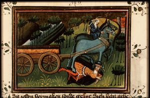 Antiochus IV Epiphanes falls from his chariot