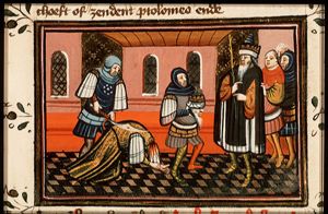 Zabdiel beheads Alexander Balas and has his head sent to King Ptolemy IV