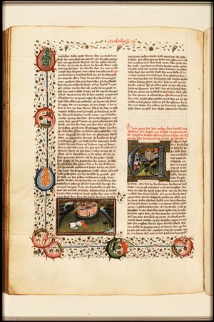 The death of Nicanor: his head is hung on the wall of the temple