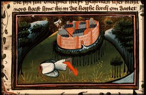 The death of Nicanor: his head is hung on the wall of the temple