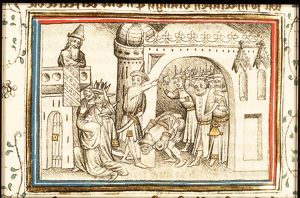 The Jews call on Cumanus after a Roman soldier has insulted them