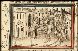 The Jewess Mary shows the Roman soldiers the half-eaten body of her child