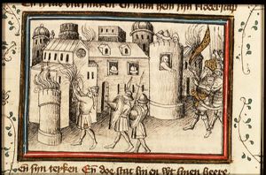 Titus expels a knight from his army who surrendered himself alive to the Jews