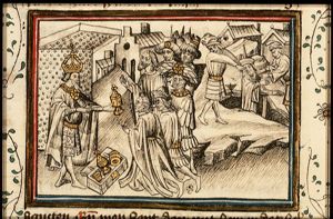 Titus distributes the treasures of the temple; Simon ben Giora taken prisoner