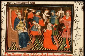 The massacre of the Innocents: Herod's men kill the newborn boys of Bethlehem