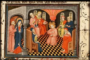 The Christ-child disputes with the doctors in the temple