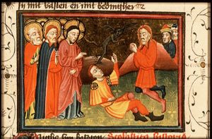 Christ heals a lunatic boy