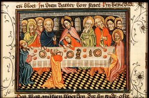 The Last Supper: Christ and the apostles at table