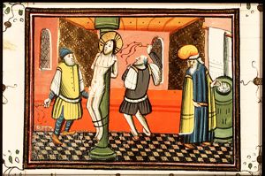 The tortures of Christ: Christ is flagellated; Pilate washes his hands
