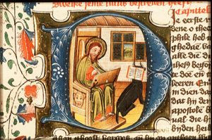 The Evangelist St. Luke with his symbol the ox