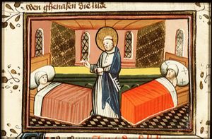 St. Peter visits the sick in Solomon's porch