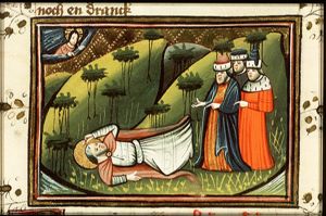The conversion of St. Paul: on the way to Damascus Christ appears to Saul who falls on the ground