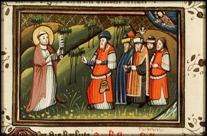 St. Peter preaching, the Holy Spirit descends upon Cornelius and his family
