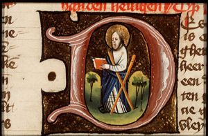 St. Andrew holding a book and the X-shaped cross