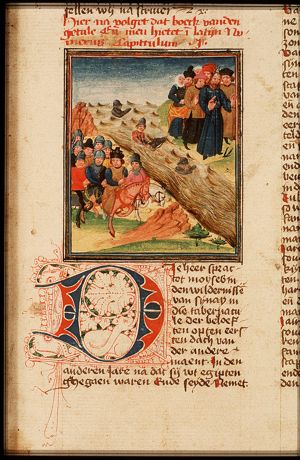 The Israelites cross the Red Sea; Pharaoh's army perishes in the water