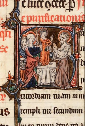 The presentation in the temple: Mary presents the Christ-child to Simeon
