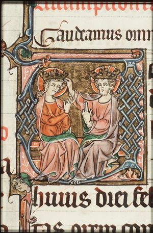 The coronation of Mary by Christ