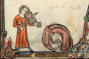 Salome offers the head of St. John the Baptist to her mother; Salome dancing