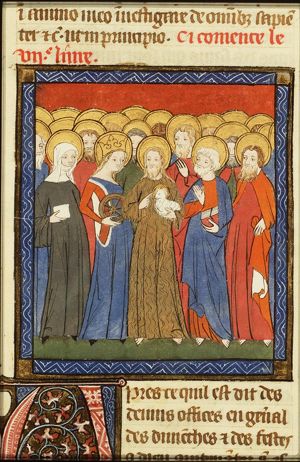 St. Bridget of Sweden, St. Catherine of Alexandria, St. John the Baptist, St. Peter and other saints