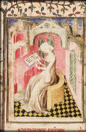 Christine de Pisan writing