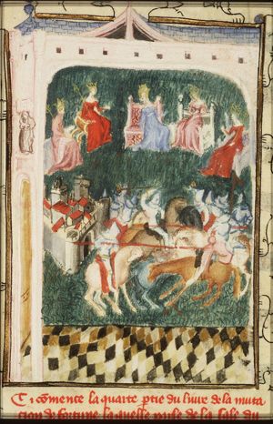 Paintings in the Hall of Fortune: Liberal Arts and a siege