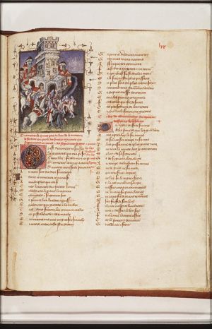 A siege (Babylon and the army of Ninus?)
