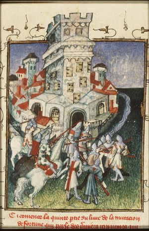 A siege (Babylon and the army of Ninus?)