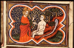 God warns Adam not to eat from the Tree of Knowledge of Good and Evil