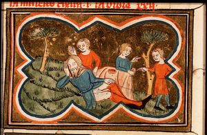 The mocking of Noah: Ham derides the nakedness of his drunken father
