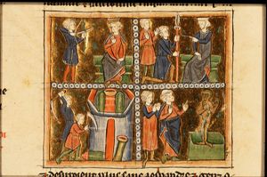The death of Ninus, king of Assyria, ordered by his wife queen Semiramis (1st of 4)
