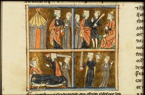 Judith before Holofernes' tent (1st of 4)