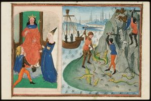 Bellerophon is charged by the king of Lycia to kill the Chimera; Bellerophon kills the Chimera