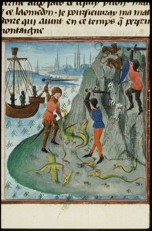 Bellerophon is charged by the king of Lycia to kill the Chimera; Bellerophon kills the Chimera