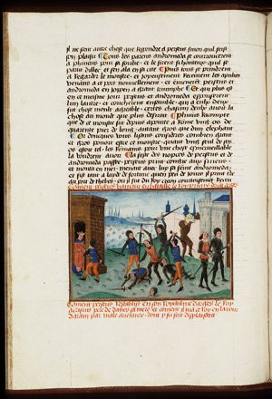 Perseus accidentally kills his grandfather Acrisius, king of Argos