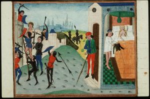 Amphitryon being absent at the wars, Jupiter comes to Alcmene in his guise