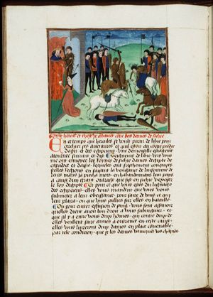Hercules and Theseus fight against the Amazons
