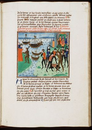 Hercules comes to Oeneus, king of Anatolia; Hercules falls in love with Deianira; Hercules fights Achelous