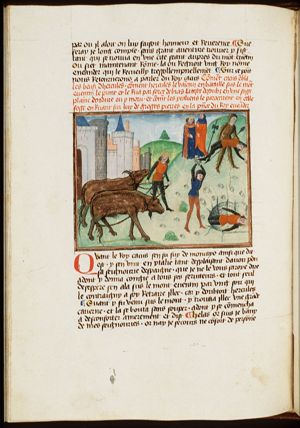 Cacus tries to get back Geryon's cattle from Hercules; Hercules kills Cacus; Evander and Hercules