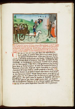 Queen Facua's triumph; King Famis on his way to Laurentum; Hercules and queen Facua in Laurentum