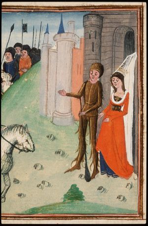 Queen Facua's triumph; King Famis on his way to Laurentum; Hercules and queen Facua in Laurentum