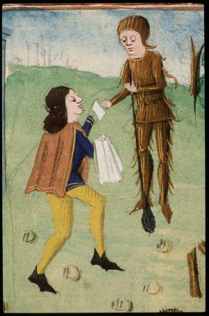 Deianira gives Lichas the poisoned shirt; Lichas brings the poisoned shirt to Hercules; Hercules kills Lichas; the death of Hercules