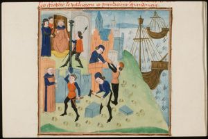 Priam, king of Troy, rebuilds Troy; Antenor is sent to the Greeks