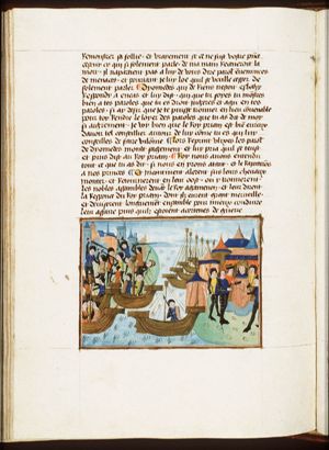 Achilles and Telephus kill Teuthras, king of Mysia; Agamemnon assembles his army commanders