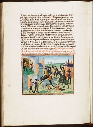 Paris kills Achilles; single combat between Paris and Ajax