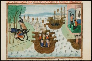 Pyrrhus kills Plestinus and Menalipus; Pyrrhus kills Priam