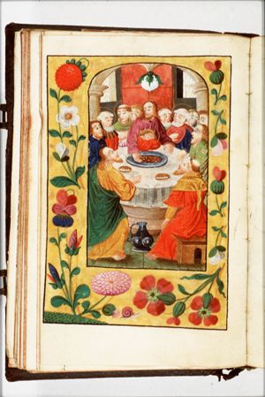 The Last Supper: Christ and the apostles at table