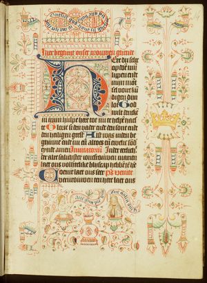 The Annunciation: Gabriel announces Christ's birth to Mary