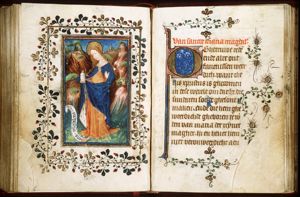 St. Mary Magdalene holding a palm and a jar of ointment