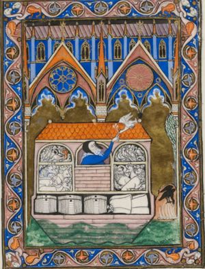 The dove returns to Noah in the Ark