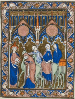Rebekah journeys to Canaan and meets Isaac